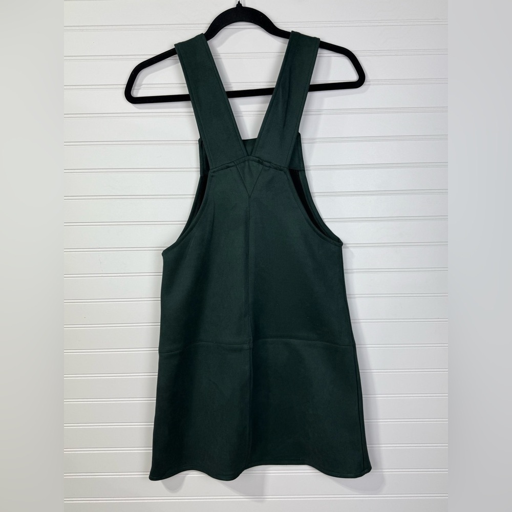 New Look  green suede overhall jumper dress. Size 0. - Picture 2 of 3